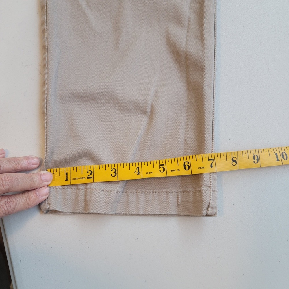Khakis & Co Tummy Slimming Chino Pants Women 12 Tan Flexible Waist - Picture 6 of 7